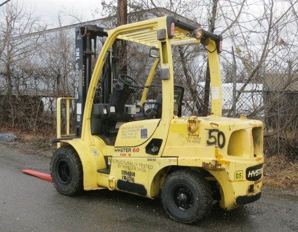 6,000 lb. Cap. Hyster M#H60FTM Yanmar Diesel, Dual air tires, 3 Stage Mast, Side-shift only 2,723 Original Hours!! - Image 5