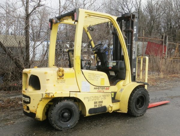 6,000 lb. Cap. Hyster M#H60FTM Yanmar Diesel, Dual air tires, 3 Stage Mast, Side-shift only 2,723 Original Hours!! - Image 6