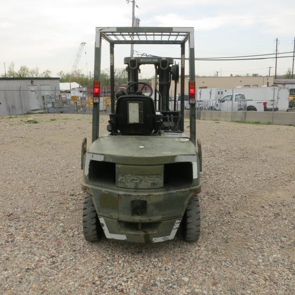 4,000 lb. Cap. Hyster M#H40XM Isuzu Diesel, solid air tires, 3 Stage Mast, Side-Shift, 2,717 Hrs!! - Image 4
